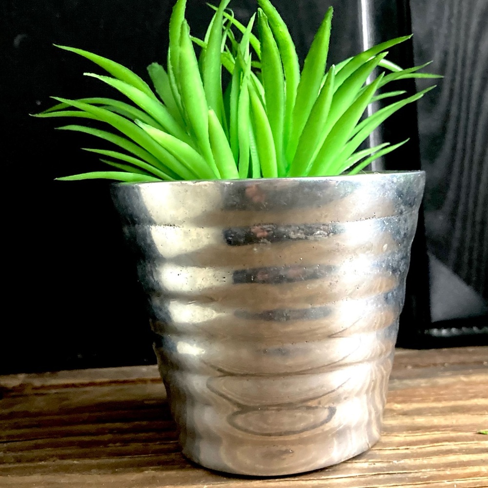 Vintage Small Metal Planter